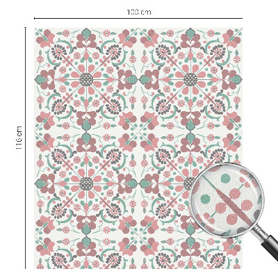 Folia okienna dekoracyjna witraż Kwiatowa harmonia