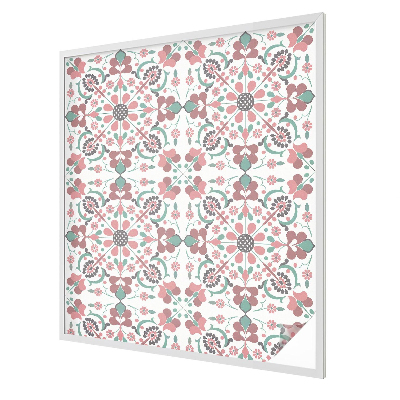 Folia okienna dekoracyjna witraż Kwiatowa harmonia