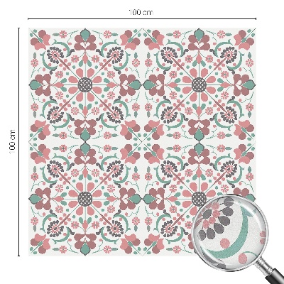 Folia okienna dekoracyjna witraż Kwiatowa harmonia