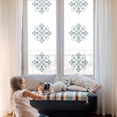 Folia mleczna na okno wzór witraż Klasyczny ornament