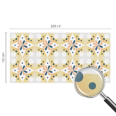 Naklejka witraż na szybę mleczna Kwiatowa symetria