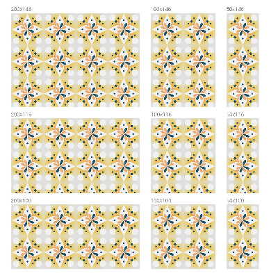 Naklejka witraż na szybę mleczna Kwiatowa symetria