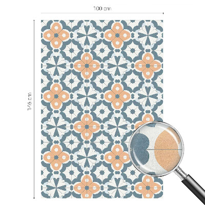 Witraż przyklejany na okno folia matowa Kwiaty mozaiki