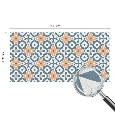 Witraż przyklejany na okno folia matowa Kwiaty mozaiki