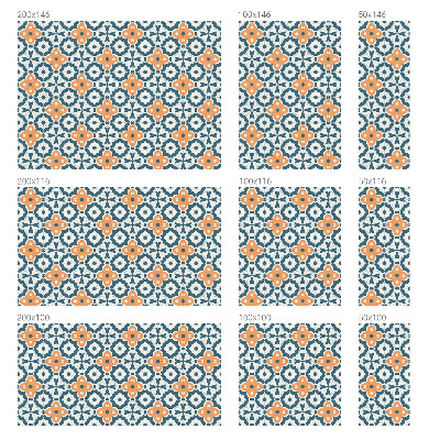 Witraż przyklejany na okno folia matowa Kwiaty mozaiki