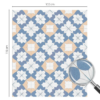 Witraż przyklejany na okno folia matowa Symetryczne wzory