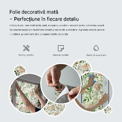 Witraż przyklejany na okno folia matowa Symetryczne wzory