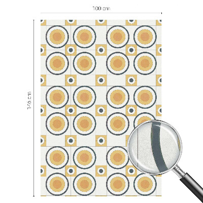 Folia okienna dekoracyjna witraż Retro okręgi