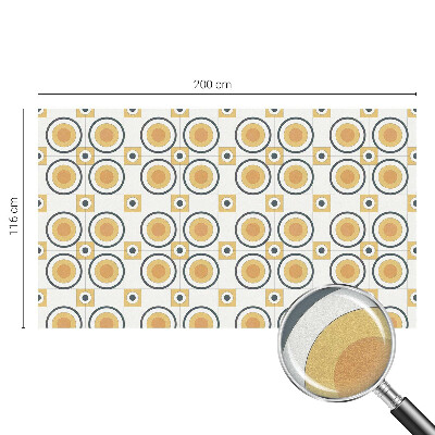 Folia okienna dekoracyjna witraż Retro okręgi