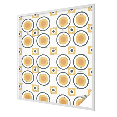 Folia okienna dekoracyjna witraż Retro okręgi