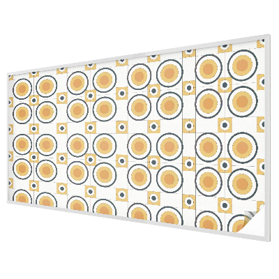 Folia okienna dekoracyjna witraż Retro okręgi