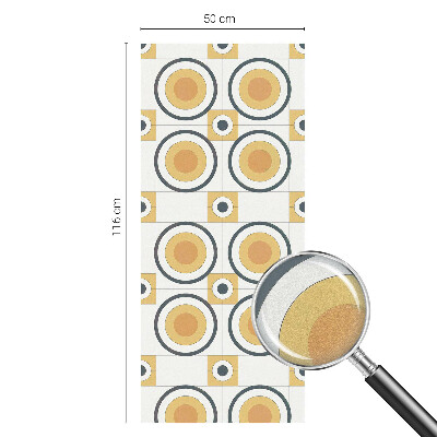 Folia okienna dekoracyjna witraż Retro okręgi