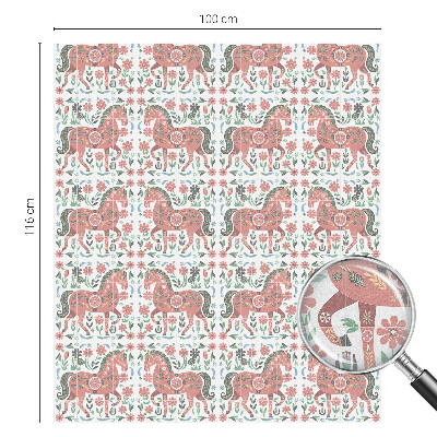 Folia okienna dekoracyjna witraż Kolorowe konie