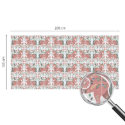 Folia okienna dekoracyjna witraż Kolorowe konie