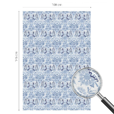 Witraż przyklejany na okno folia matowa Kwiatowy ptasi