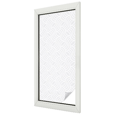 Folia mleczna na okno wzór witraż Fale harmonia