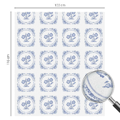 Witraż przyklejany na okno folia matowa Delikatne kwiaty