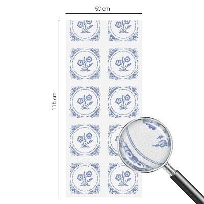 Witraż przyklejany na okno folia matowa Delikatne kwiaty