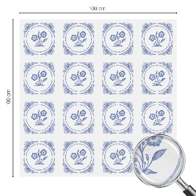 Witraż przyklejany na okno folia matowa Delikatne kwiaty