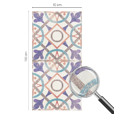 Naklejka witraż na szybę mleczna Kolorowe mozaiki