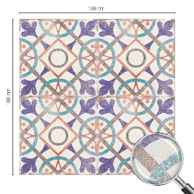 Naklejka witraż na szybę mleczna Kolorowe mozaiki