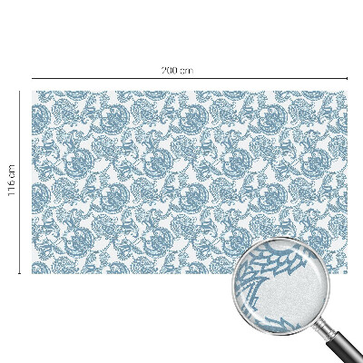 Witraż przyklejany na okno folia matowa Niebieskie ornamenty