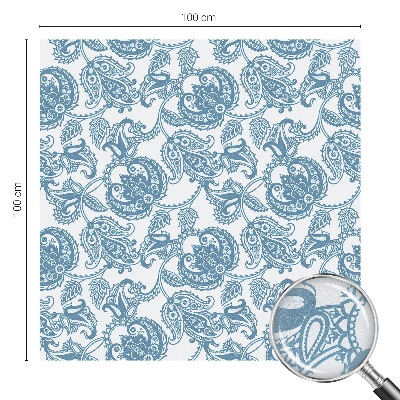 Witraż przyklejany na okno folia matowa Niebieskie ornamenty