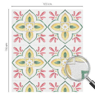 Naklejka witraż na szybę mleczna Kwiatowy ornament