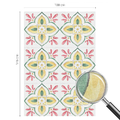 Naklejka witraż na szybę mleczna Kwiatowy ornament