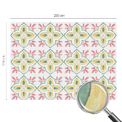 Naklejka witraż na szybę mleczna Kwiatowy ornament