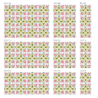 Naklejka witraż na szybę mleczna Kwiatowy ornament