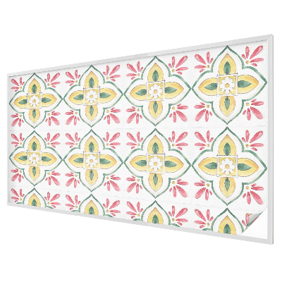 Naklejka witraż na szybę mleczna Kwiatowy ornament