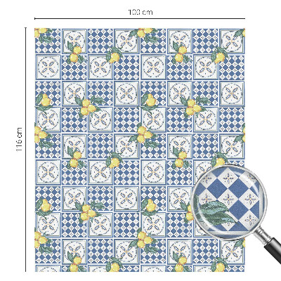 Folia mleczna na okno wzór witraż Cytrynowy wzór