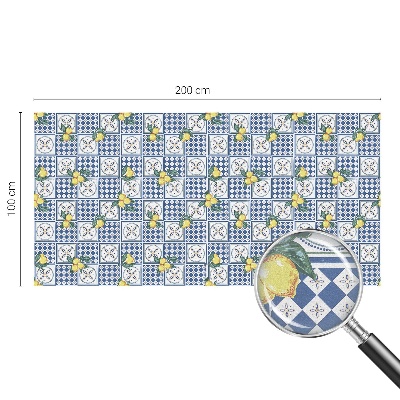 Folia mleczna na okno wzór witraż Cytrynowy wzór