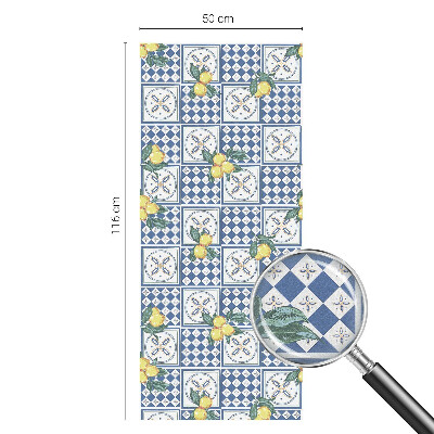 Folia mleczna na okno wzór witraż Cytrynowy wzór