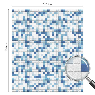 Folia okienna dekoracyjna witraż Kafelkowa gra