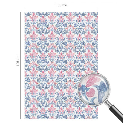 Witraż przyklejany na okno folia matowa Kwiatowa symetria