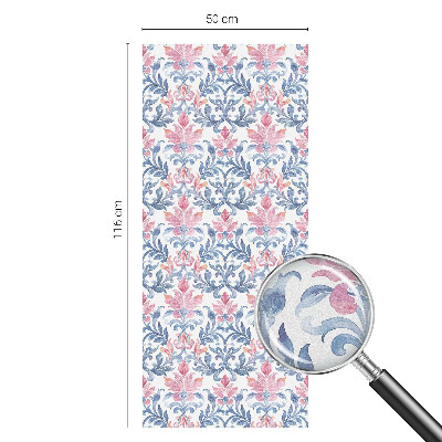 Witraż przyklejany na okno folia matowa Kwiatowa symetria