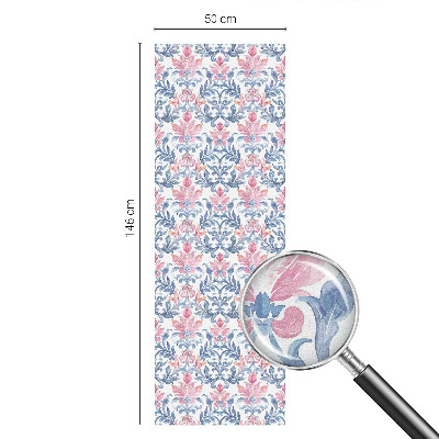 Witraż przyklejany na okno folia matowa Kwiatowa symetria