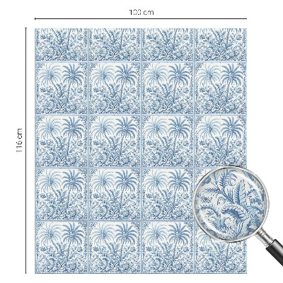 Folia mleczna na okno wzór witraż Tropikalny pejzaż