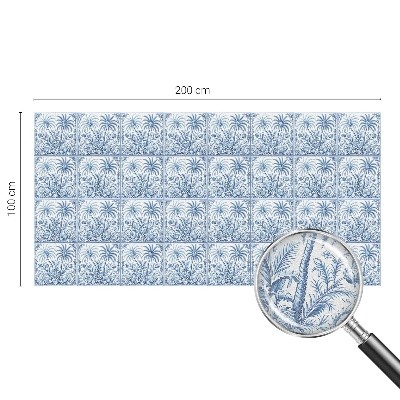 Folia mleczna na okno wzór witraż Tropikalny pejzaż