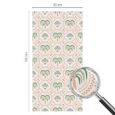 Witraż przyklejany na okno folia matowa Egzotyczne palmy