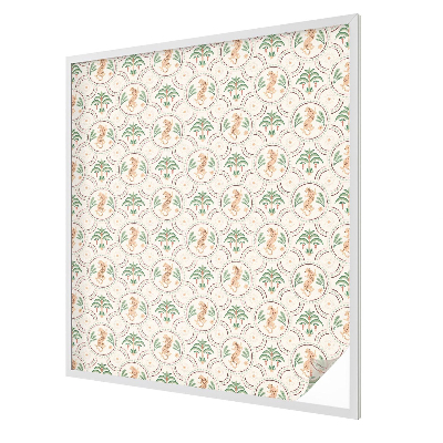 Folia okienna dekoracyjna witraż Leopard palmowy