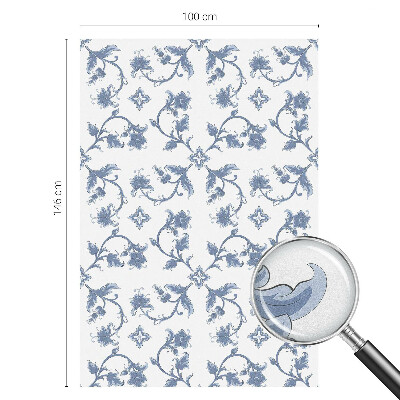 Folia okienna dekoracyjna witraż Kwiatowy ornament