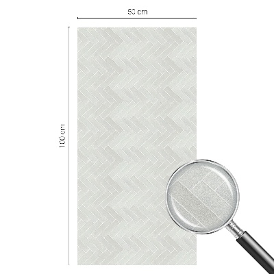 Naklejka witraż na szybę mleczna Jodełka szara