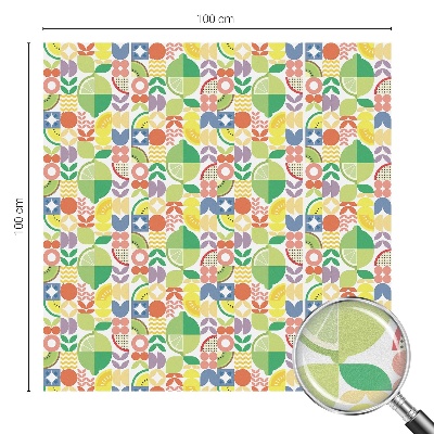 Witraż przyklejany na okno folia matowa Kolorowe owoce