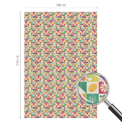 Folia mleczna na okno wzór witraż Kolorowa abstrakcja