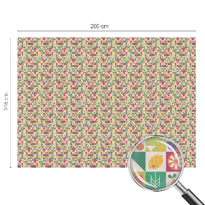 Folia mleczna na okno wzór witraż Kolorowa abstrakcja