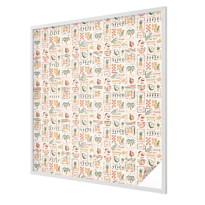 Witraż przyklejany na okno folia matowa Folklorystyczne wzory