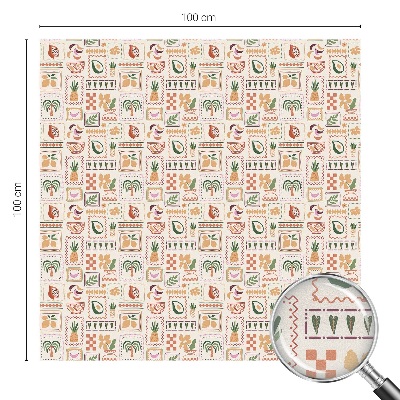 Witraż przyklejany na okno folia matowa Folklorystyczne wzory